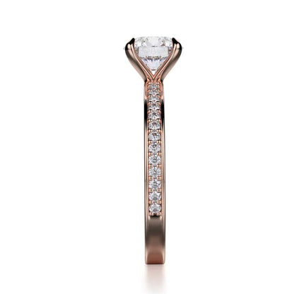 Michael M Pave Round Engagement Ring