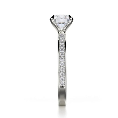 Michael M Pave Round Engagement Ring