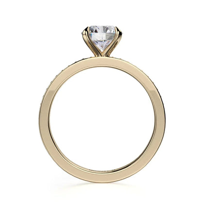 Michael M Pave Round Engagement Ring