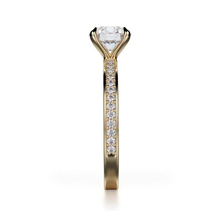 Michael M Pave Round Engagement Ring