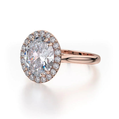 Michael M Bezel Oval Engagement Ring