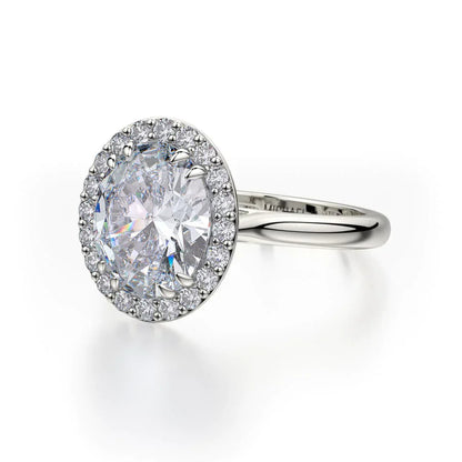 Michael M Bezel Oval Engagement Ring