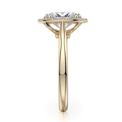Michael M Bezel Oval Engagement Ring