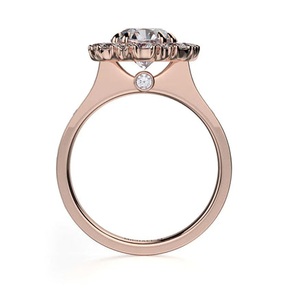 Michael M Prong Round Engagement Ring