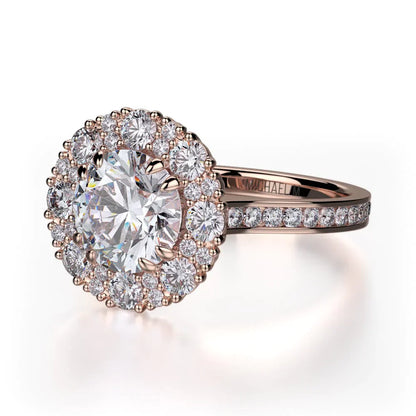 Michael M Prong Round Engagement Ring