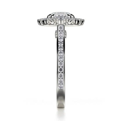 Michael M Prong Round Engagement Ring