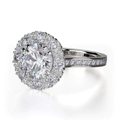 Michael M Prong Round Engagement Ring