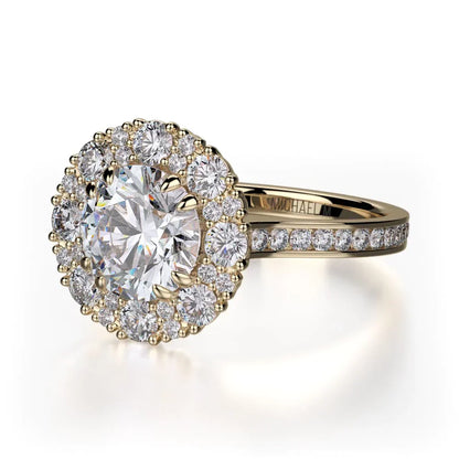 Michael M Prong Round Engagement Ring