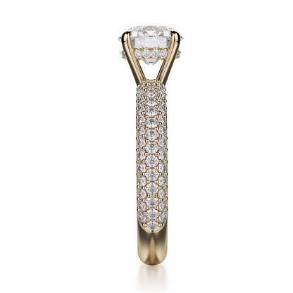 Michael M Hidden Halo Round Engagement Ring