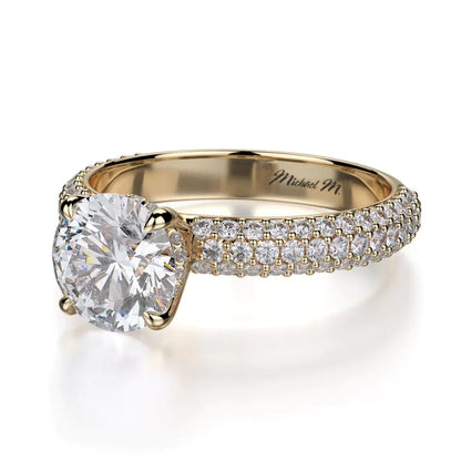 Michael M Hidden Halo Round Engagement Ring