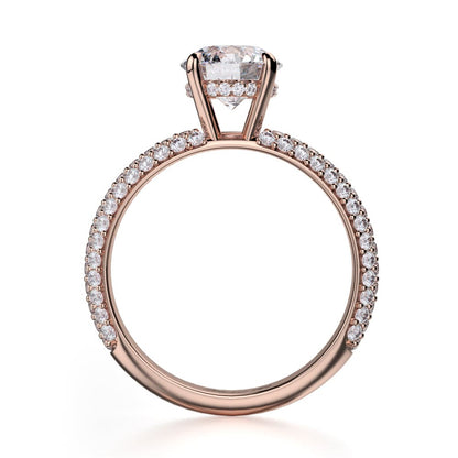 Michael M Hidden Halo Round Engagement Ring
