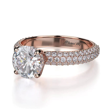 Michael M Hidden Halo Round Engagement Ring
