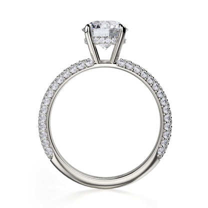 Michael M Hidden Halo Round Engagement Ring