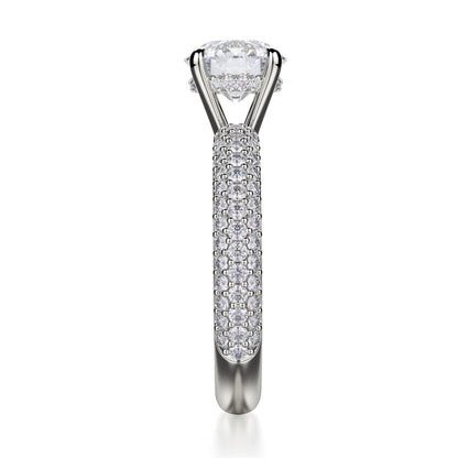 Michael M Hidden Halo Round Engagement Ring