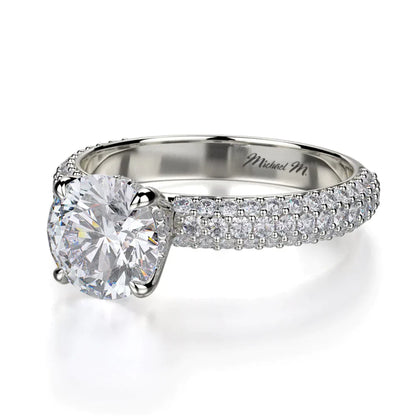 Michael M Hidden Halo Round Engagement Ring