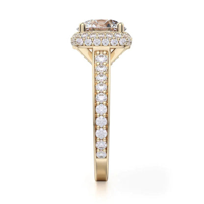 Michael M Hidden Halo Round Engagement Ring