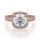 Michael M Hidden Halo Round Engagement Ring