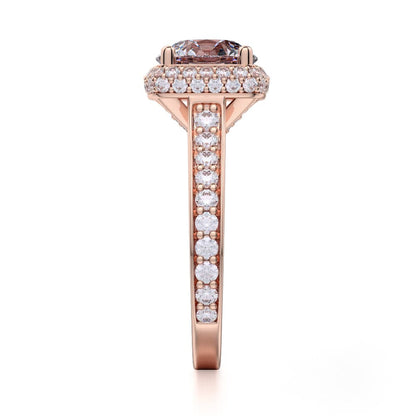 Michael M Hidden Halo Round Engagement Ring