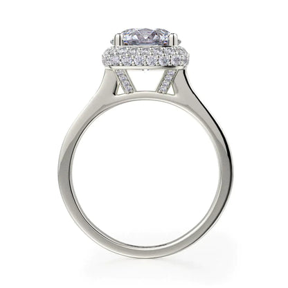 Michael M Hidden Halo Round Engagement Ring