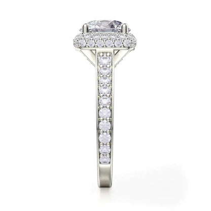 Michael M Hidden Halo Round Engagement Ring