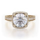 Michael M Hidden Halo Round Engagement Ring