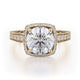 Michael M Hidden Halo Round Engagement Ring