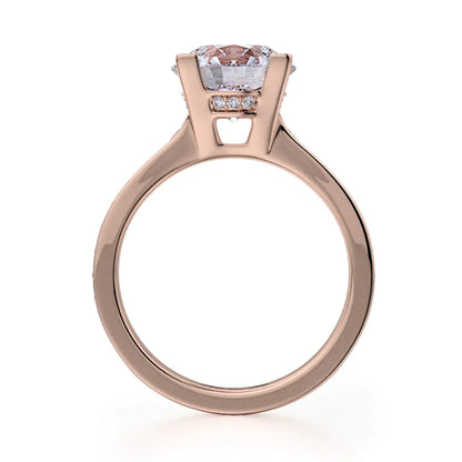 Michael M Hidden Halo Round Engagement Ring