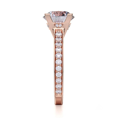 Michael M Hidden Halo Round Engagement Ring