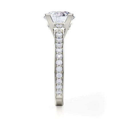 Michael M Hidden Halo Round Engagement Ring