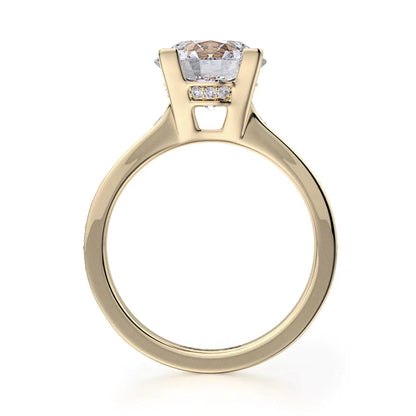 Michael M Hidden Halo Round Engagement Ring