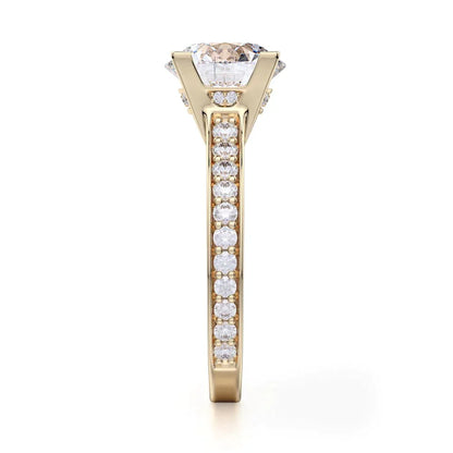 Michael M Hidden Halo Round Engagement Ring