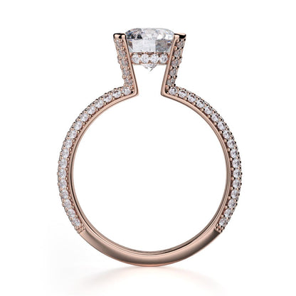 Michael M Hidden Halo Round Engagement Ring