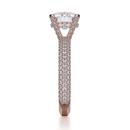 Michael M Hidden Halo Round Engagement Ring