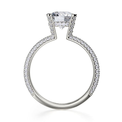 Michael M Hidden Halo Round Engagement Ring