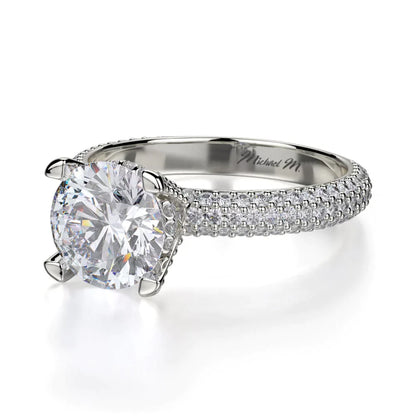 Michael M Hidden Halo Round Engagement Ring