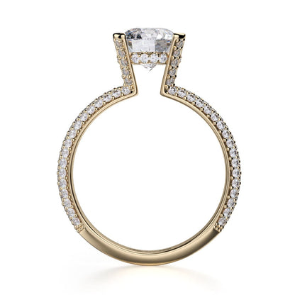 Michael M Hidden Halo Round Engagement Ring