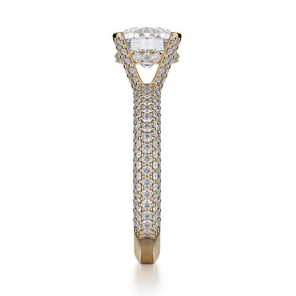 Michael M Hidden Halo Round Engagement Ring