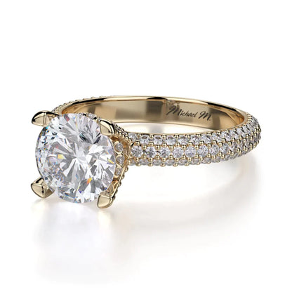 Michael M Hidden Halo Round Engagement Ring