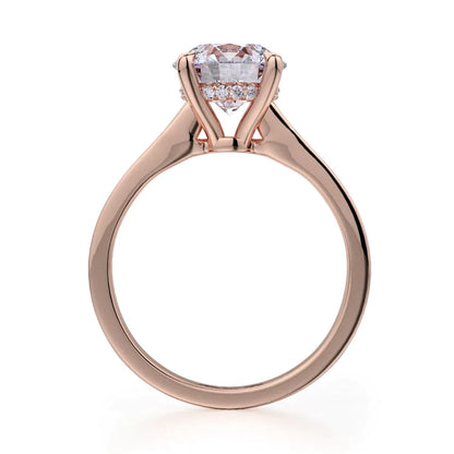 Michael M Hidden Halo Round Engagement Ring