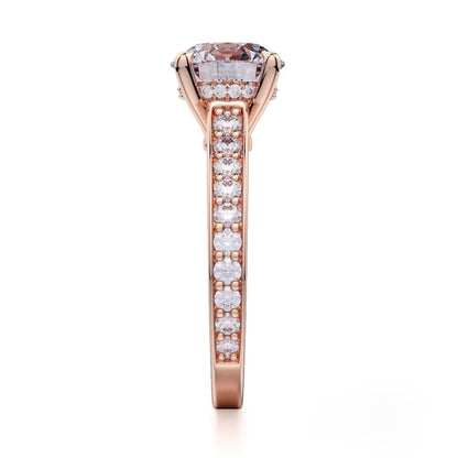 Michael M Hidden Halo Round Engagement Ring