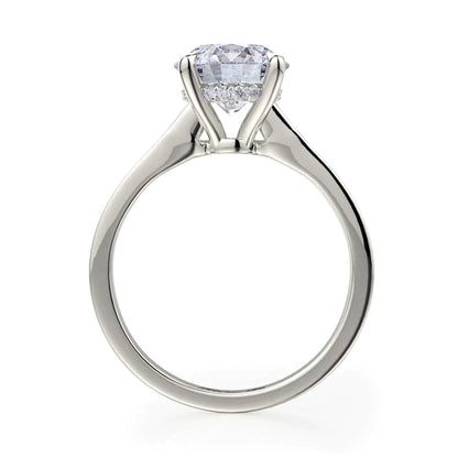 Michael M Hidden Halo Round Engagement Ring