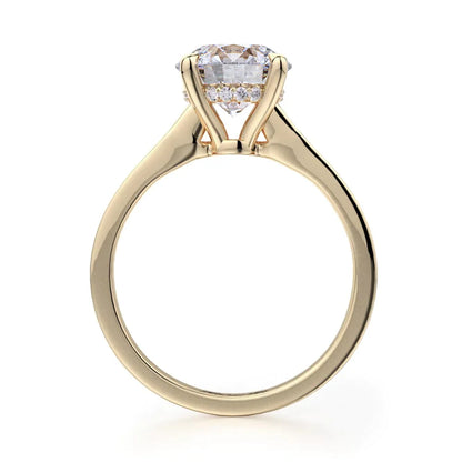 Michael M Hidden Halo Round Engagement Ring