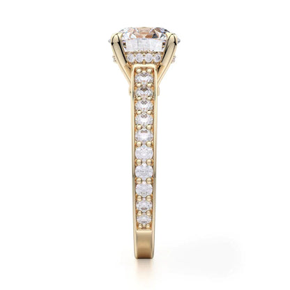 Michael M Hidden Halo Round Engagement Ring