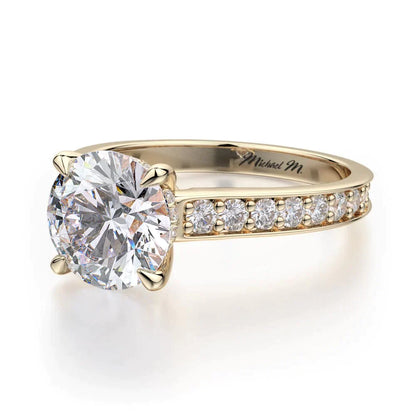 Michael M Hidden Halo Round Engagement Ring