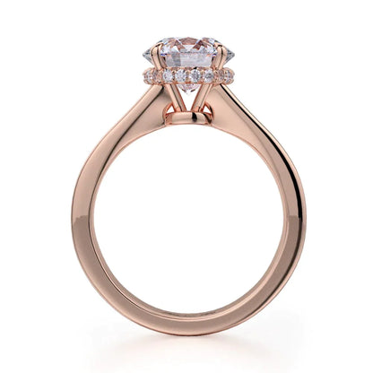 Michael M Hidden Halo Round Engagement Ring