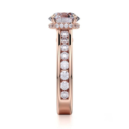 Michael M Hidden Halo Round Engagement Ring