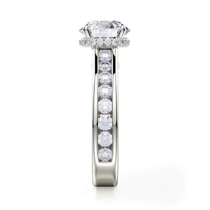 Michael M Hidden Halo Round Engagement Ring