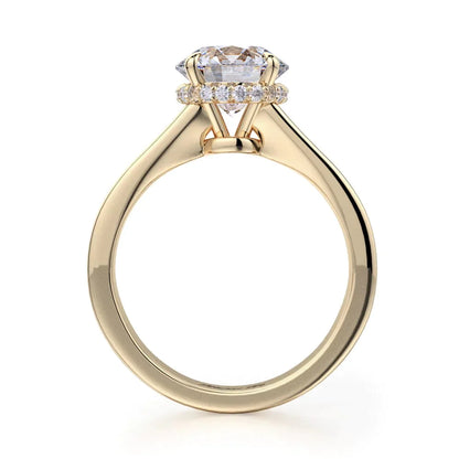 Michael M Hidden Halo Round Engagement Ring