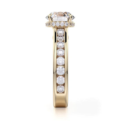 Michael M Hidden Halo Round Engagement Ring