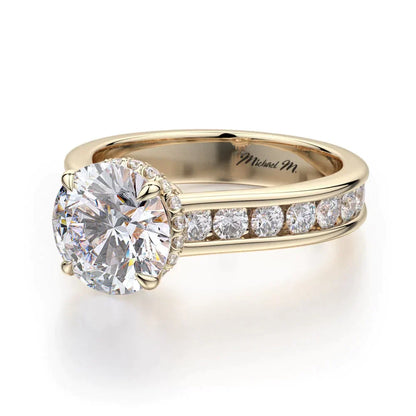 Michael M Hidden Halo Round Engagement Ring